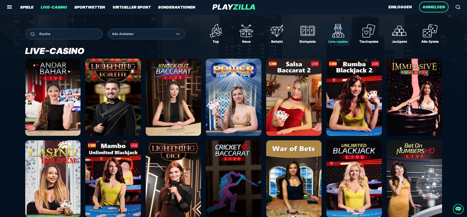 Playzilla Casino Live